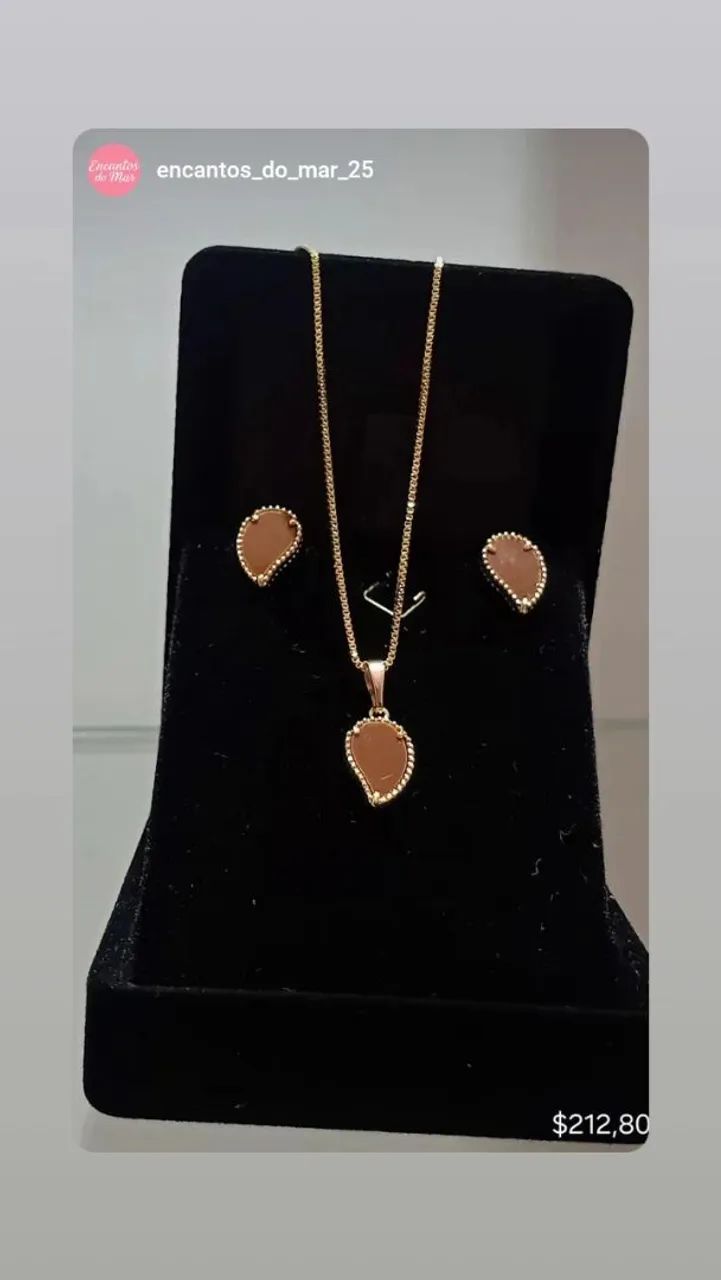 Conjunto banhado a ouro 18k com garantia!