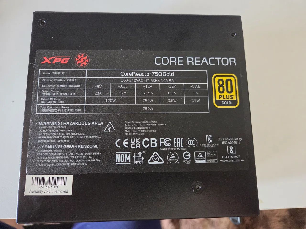 FONTE XPG 750W FULL MODULAR NA GARANTIA - Foto 2