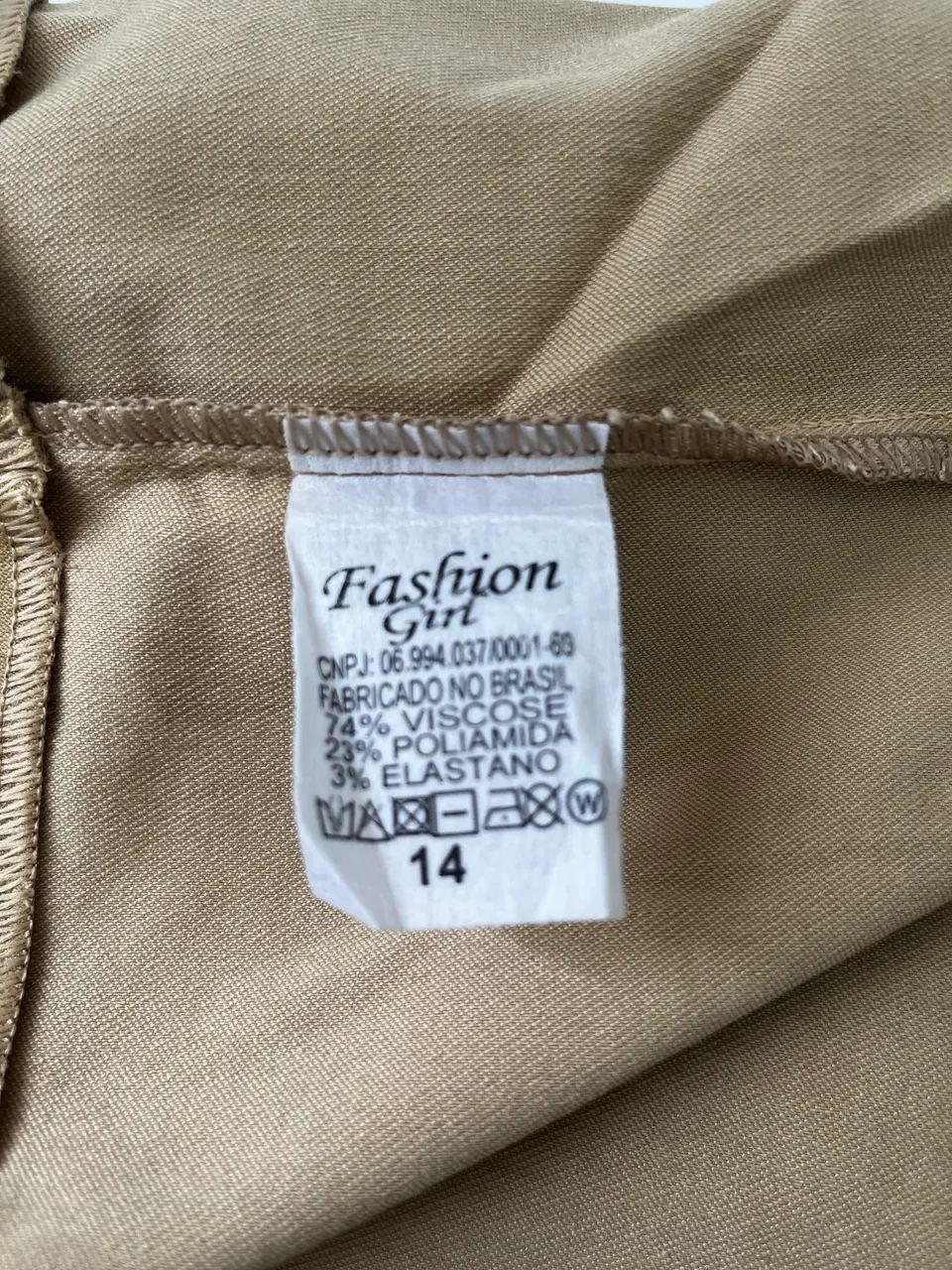 saia-short bege tamanho 14 - Foto 4