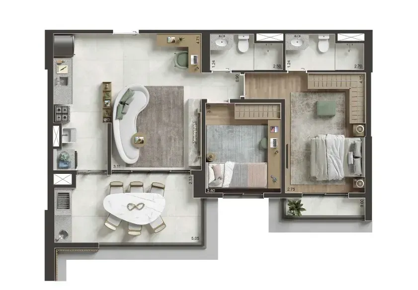 PLANTA 76m²