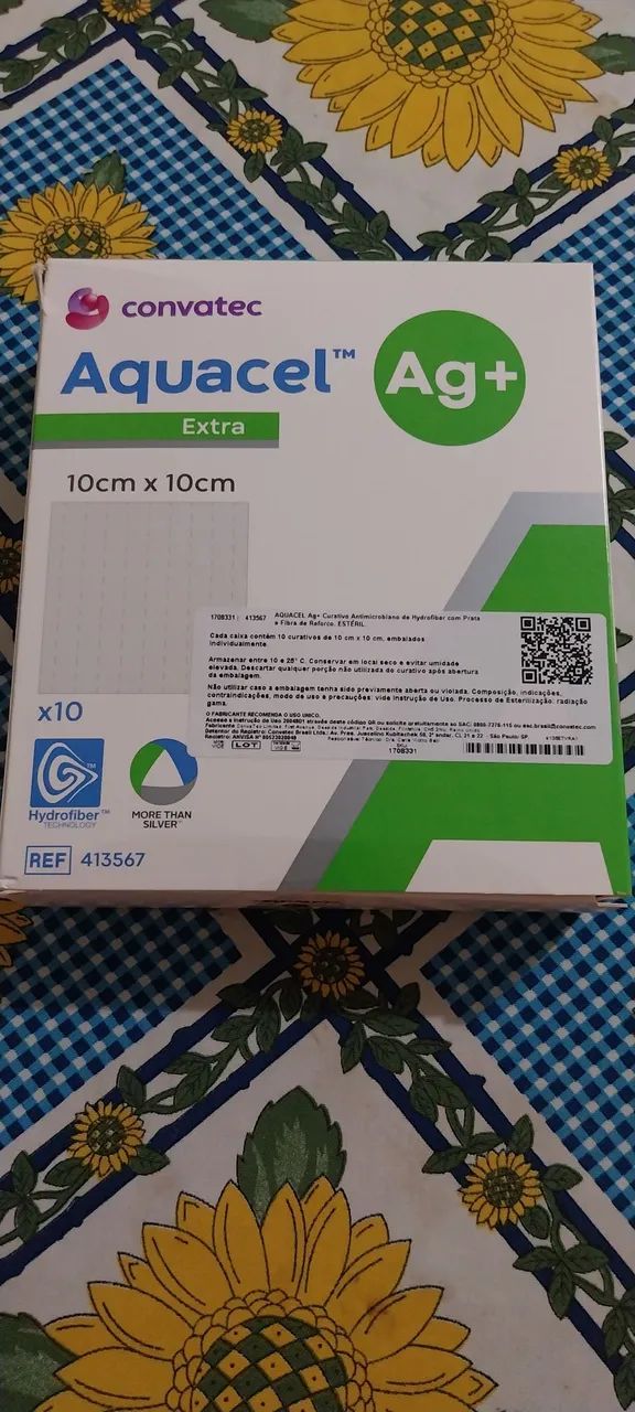 Curativo aquacel com prata
