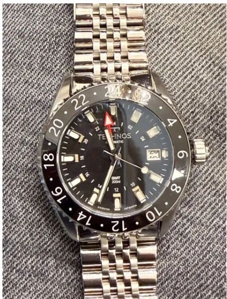 Technos GMT Automático 43mm Prata  zerado