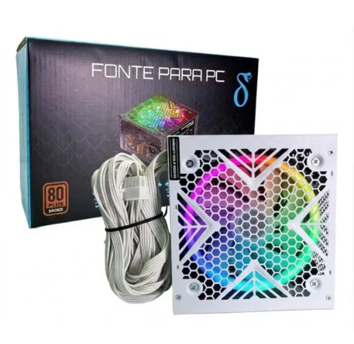 Fonte para Pc. 750W  reais  80 plus PFC ativo .nova.