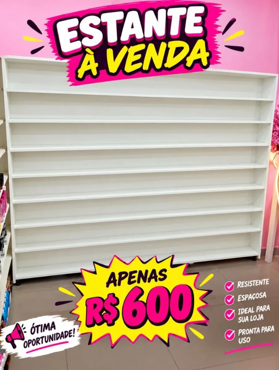 Prateleira para loja