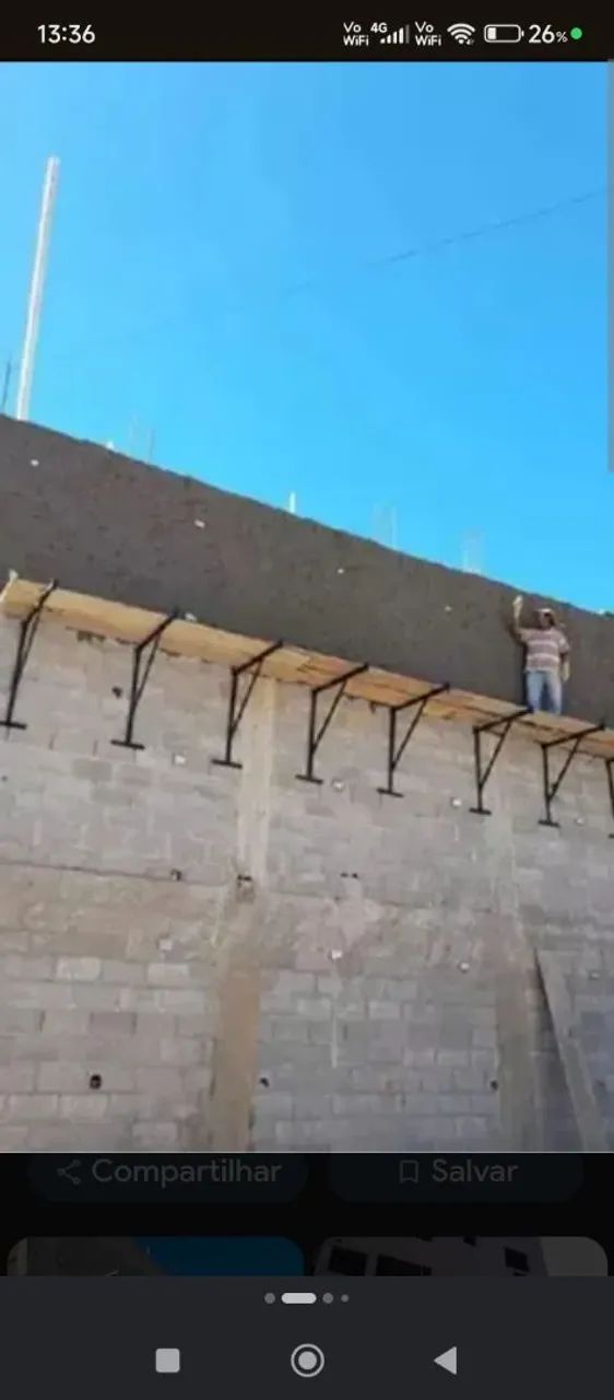 Andaimes Suspenso de Parede 