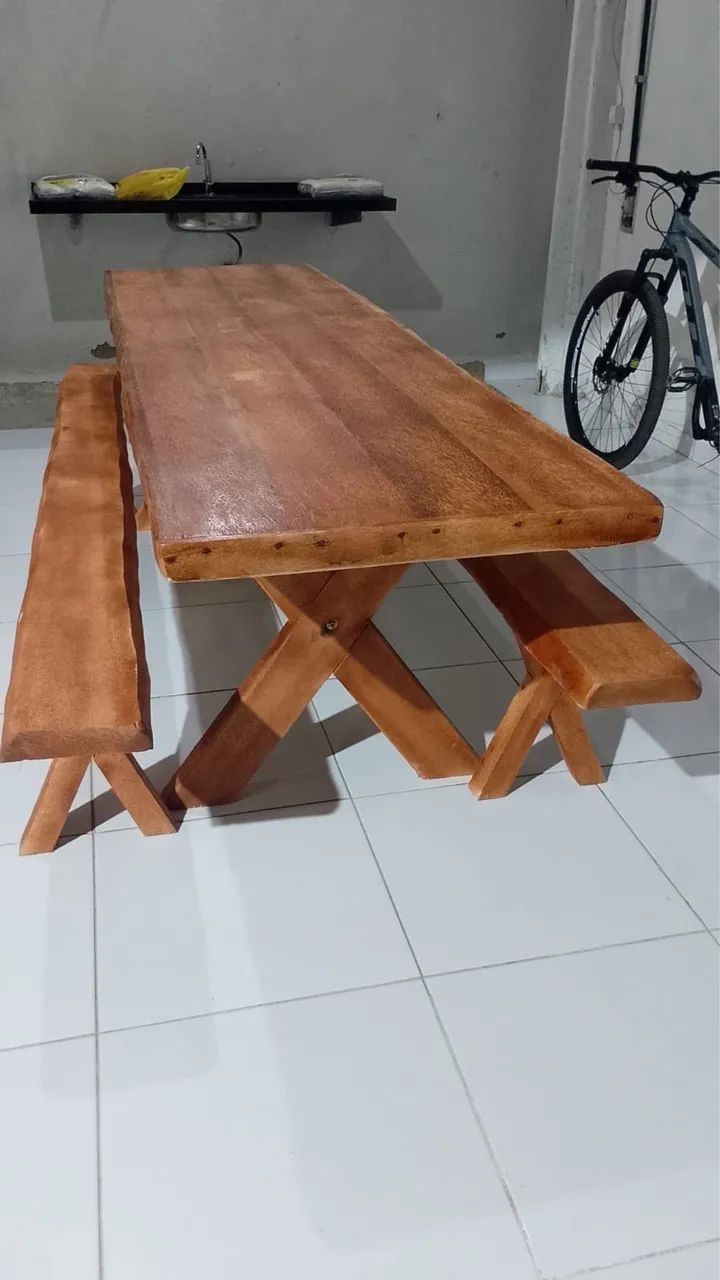 Mesa Rústica MACIÇA ENTREGA GRÁTIS 