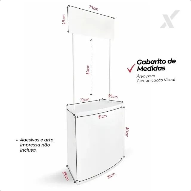 BALCÃO PROMOCIONAL DEGUSTAÇÃO PDV 81X200CM