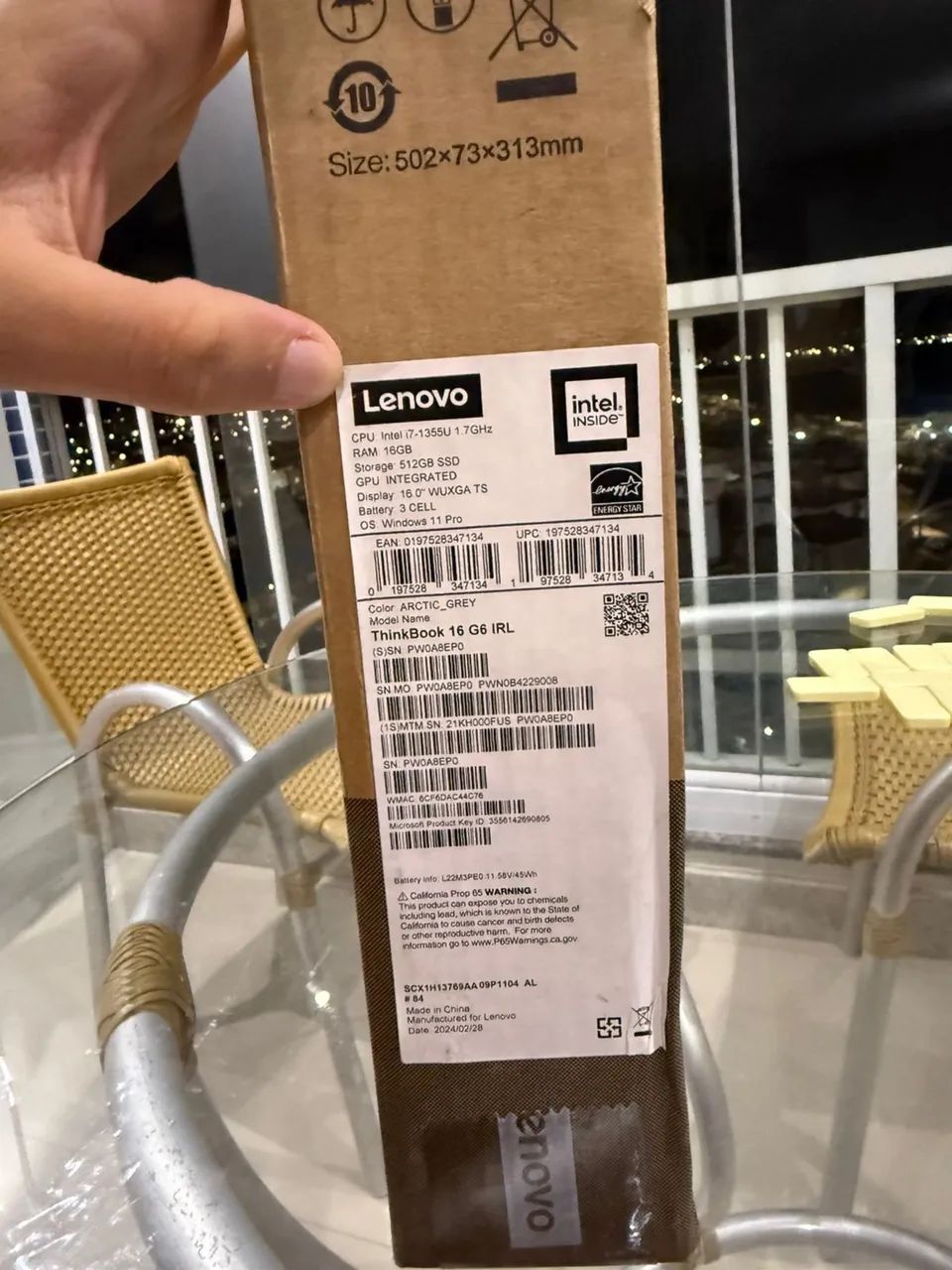 Notebook Lenovo core i7 16GB RAM 512 SSD novo lacrado - Notebooks