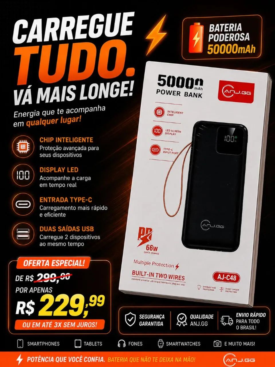 Carregar portátil