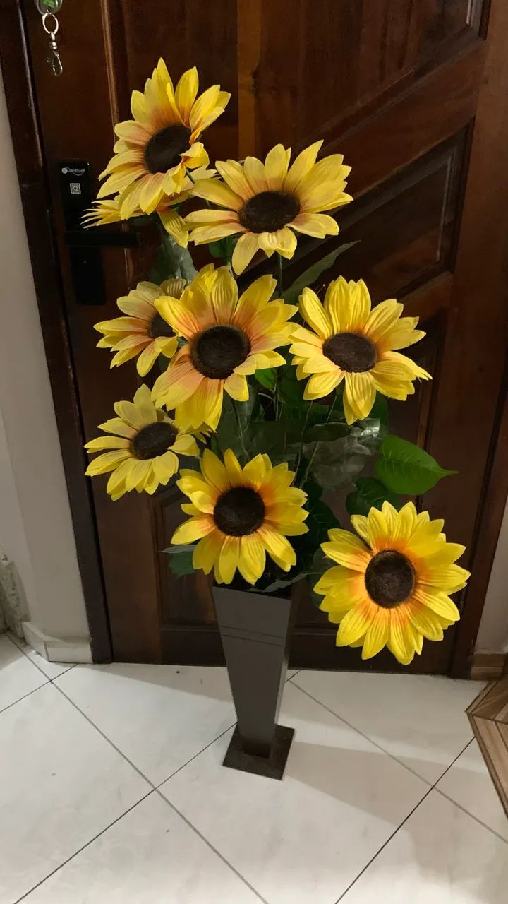 Vaso de flores artificial 