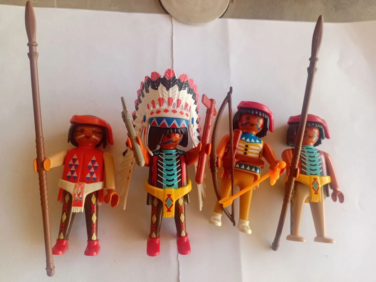 Playmobil Chefe Apache e Guerreiros Indigenas