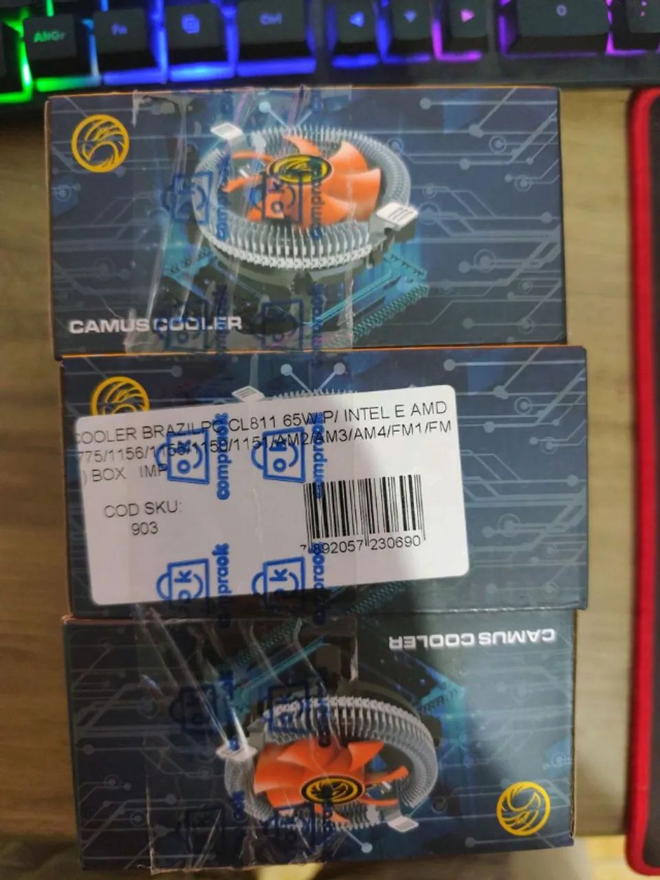 Cooler Para Processador Intel E Amd Universal Alta Refrigeração GPU