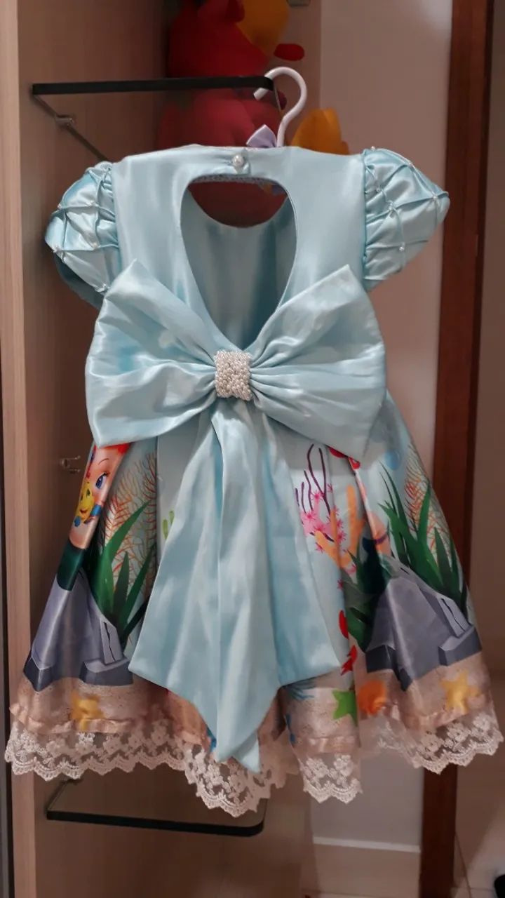 Vestido princessa Ariel 1 ano - Foto 2