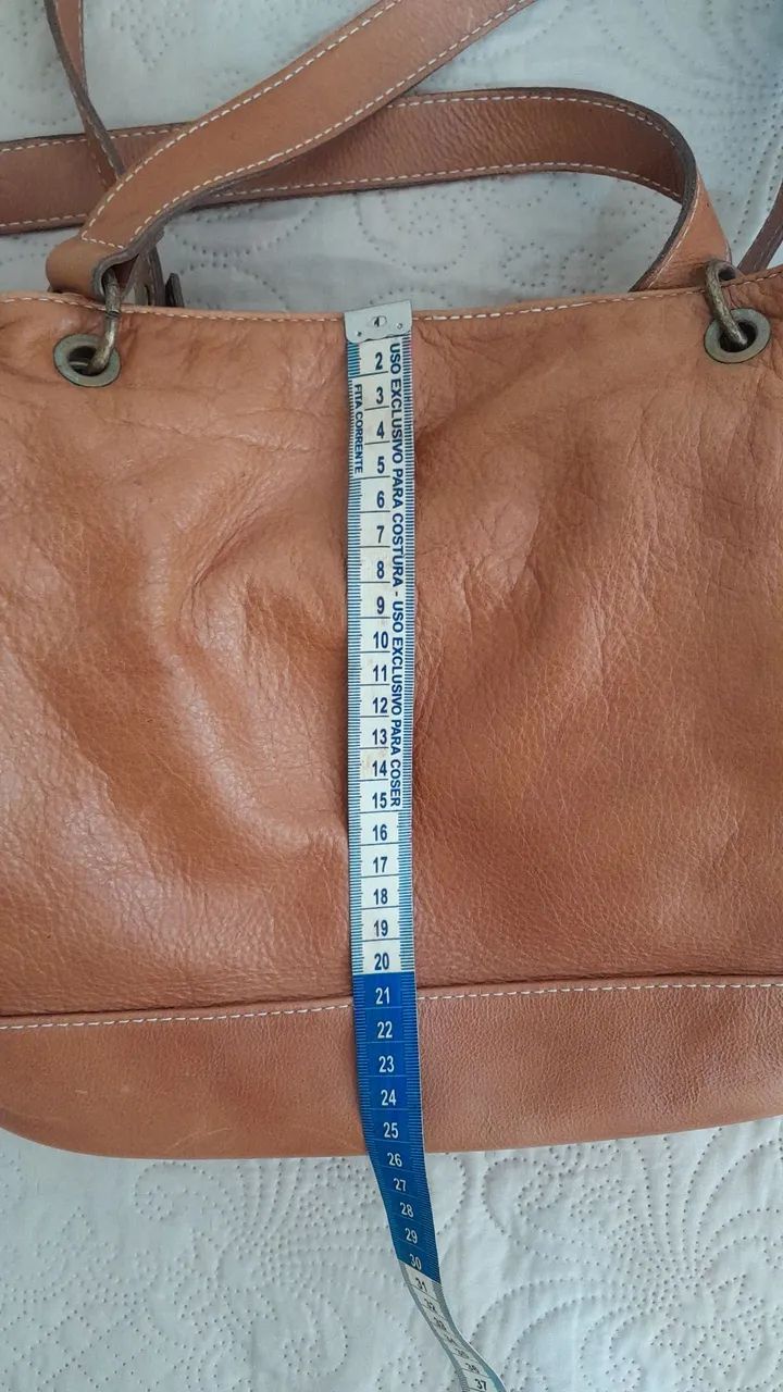 Bolsa de couro tamanho médio - Foto 2