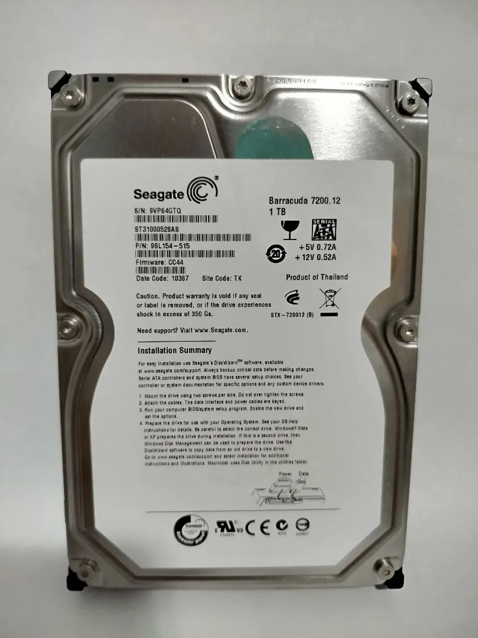 Hd Interno Seagate Barracuda 1 TB