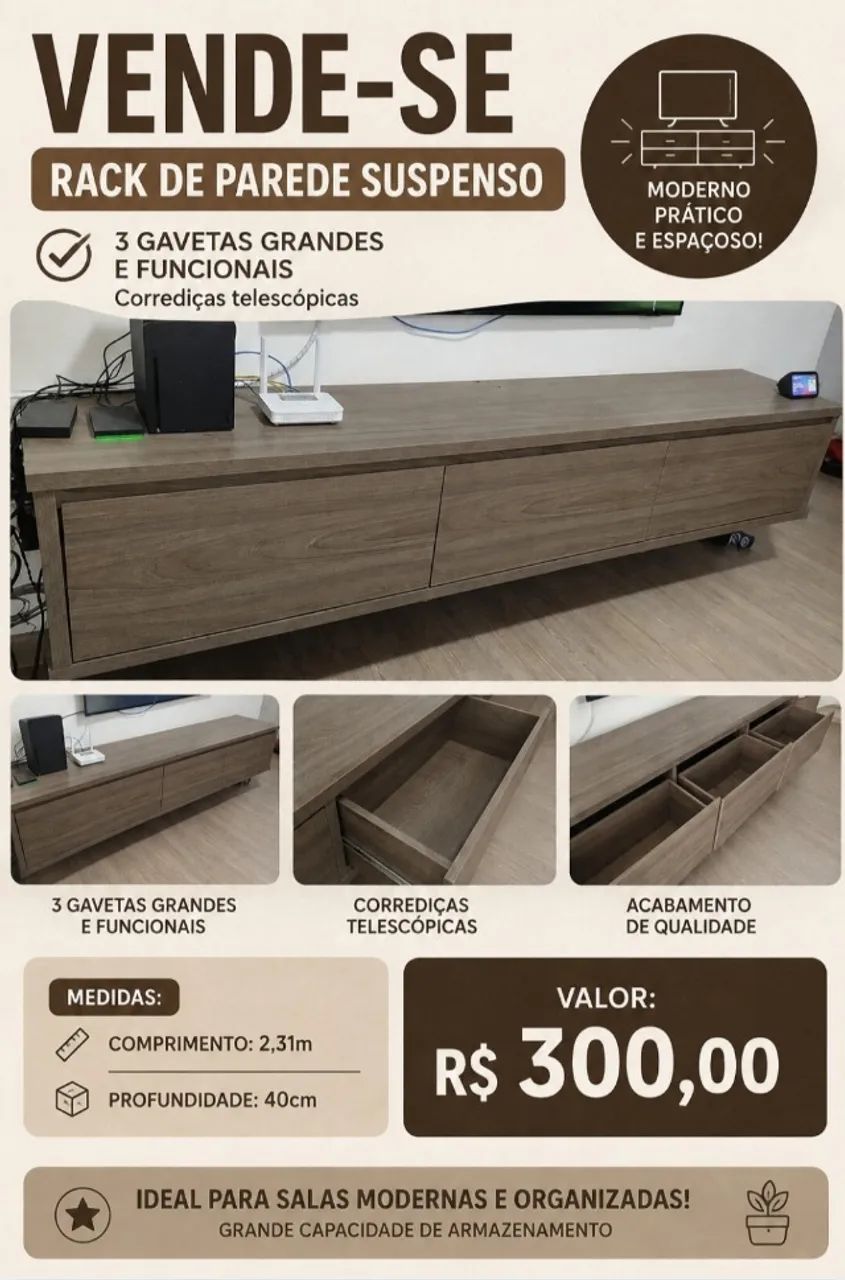 Rack Suspenso de Parede