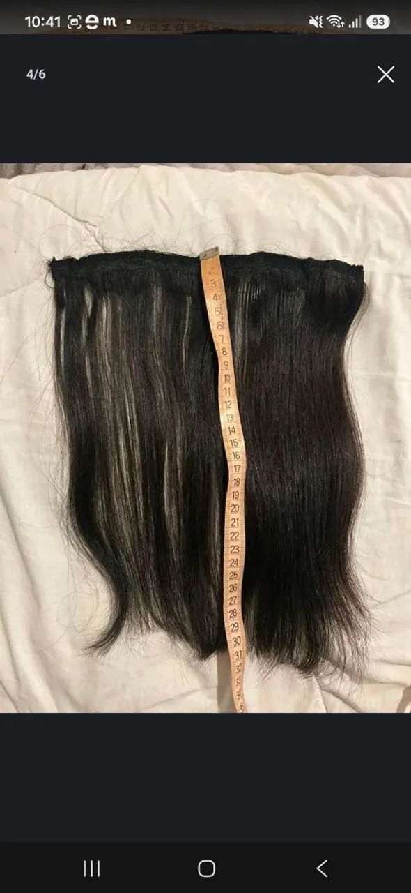 Cabelo humano brasileiro 72g-  32cm - Foto 4