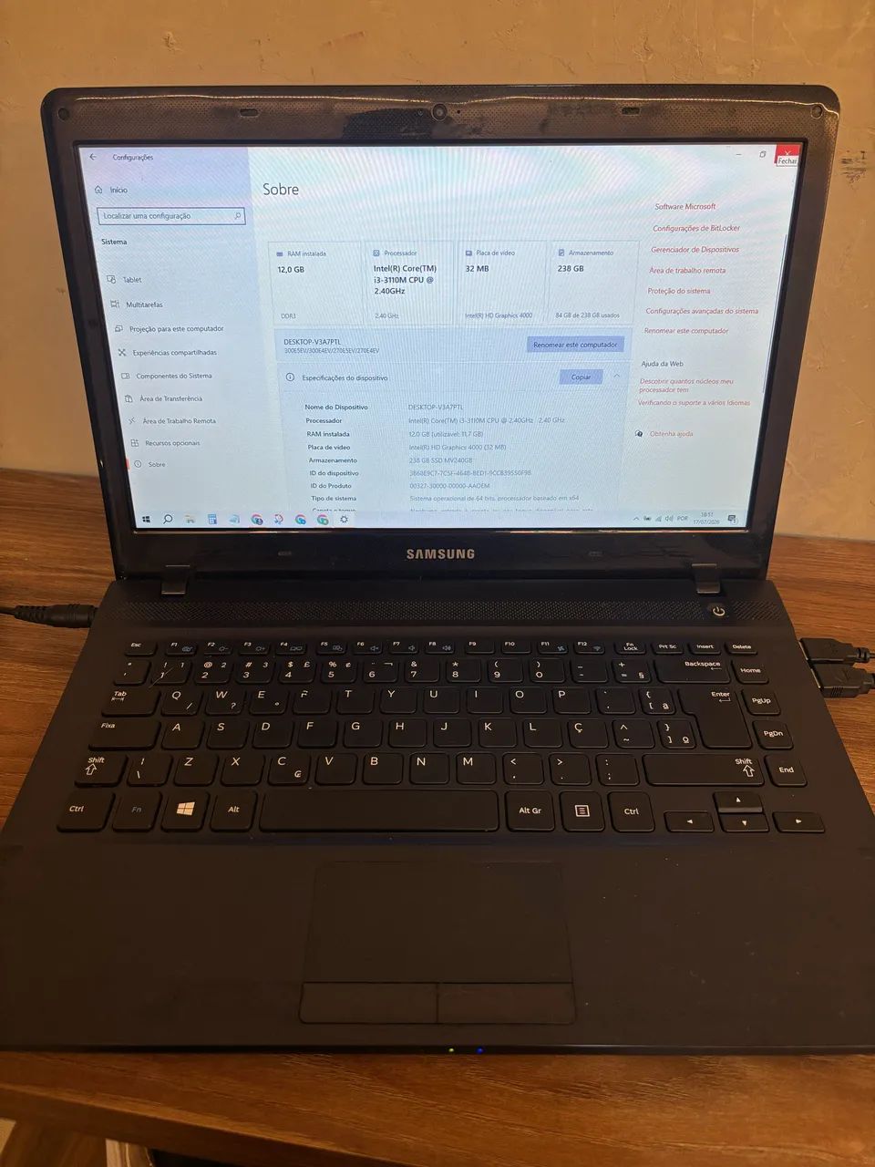 NOTEBOOK i3 com SSD - Foto 3