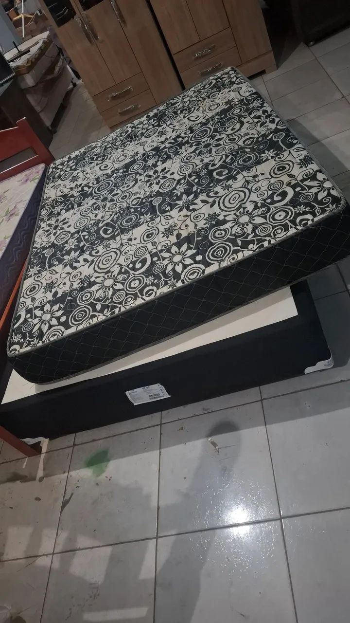 Cama Box de casal espuma ( bem conservada) - Foto 3