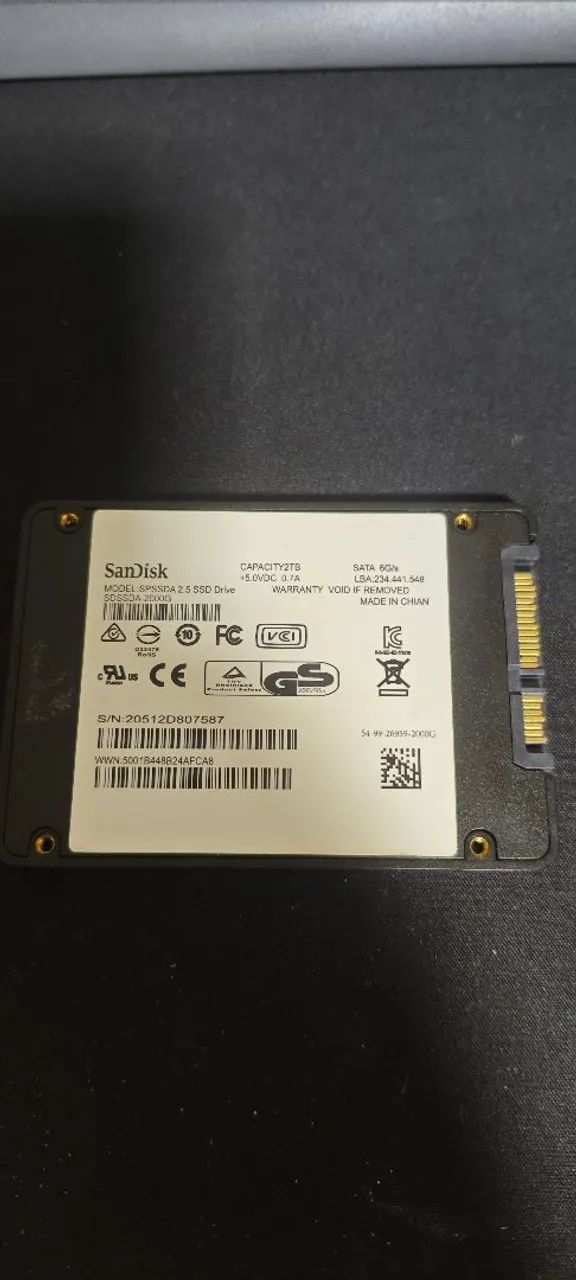 SSD SanDisk 2TB **** LEIA A DESCRIÇÃO**** - Foto 2