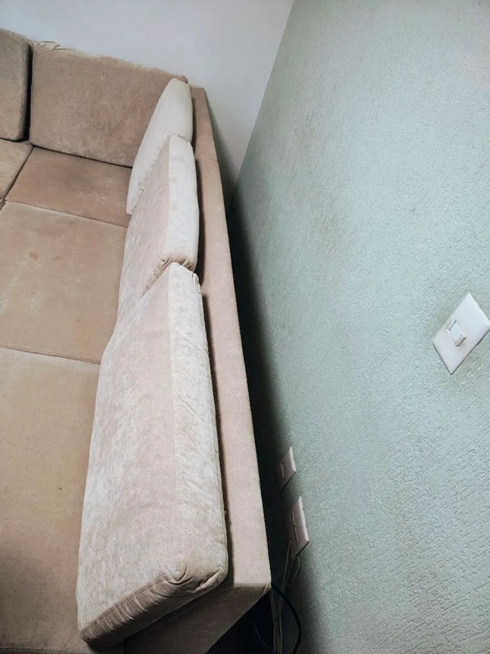 Sofá de canto bege - Foto 2