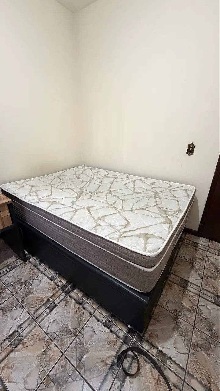 Cama de casal completa (colchão e box) - Foto 2