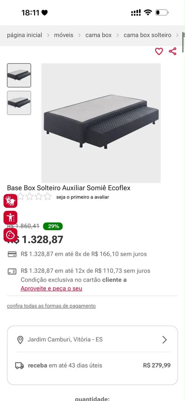 cama vix solteiro - Foto 3