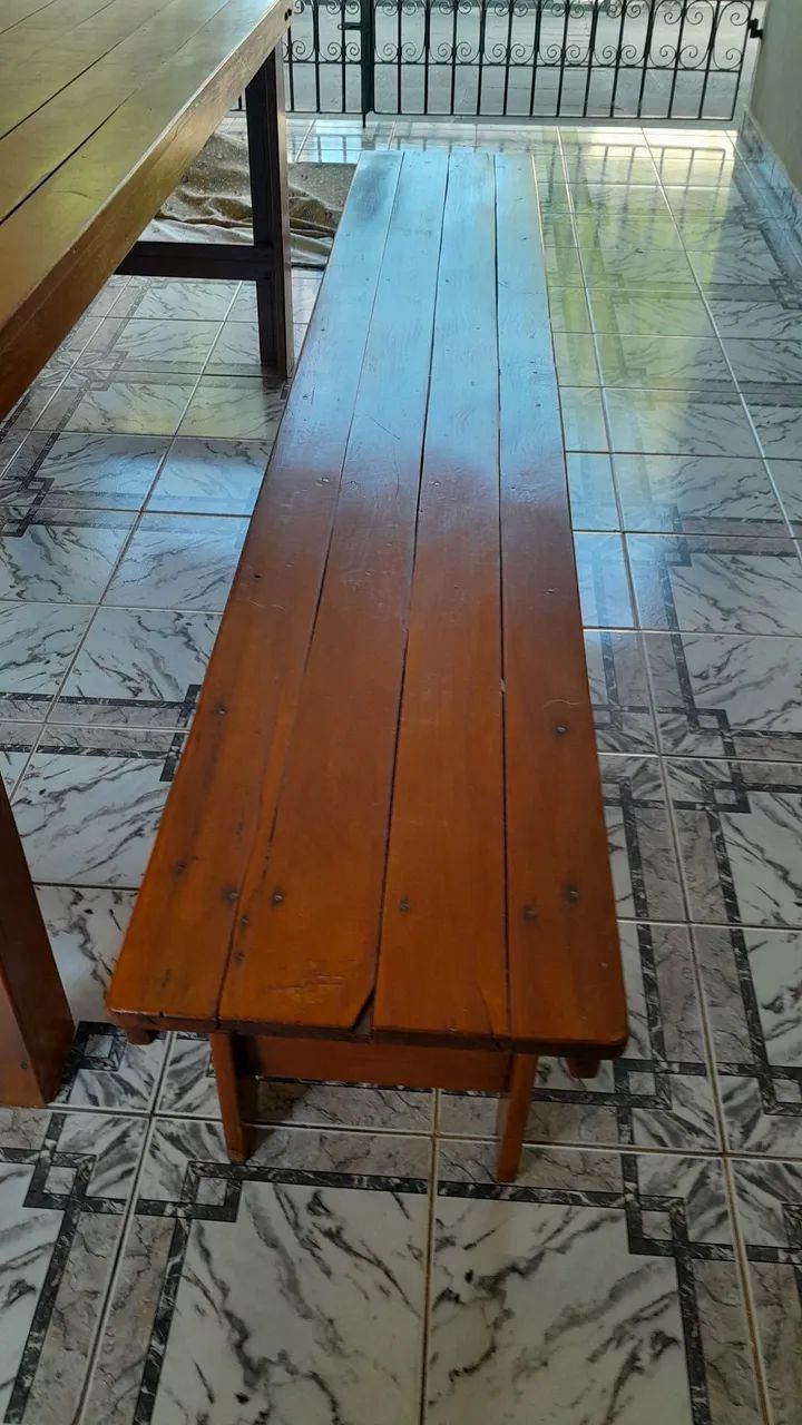Mesa de madeira maciça (de assoalho) - Foto 3