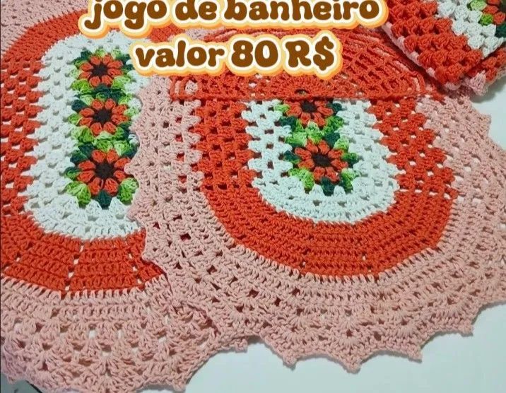 Jogo de banheiro de crochê  - Foto 2
