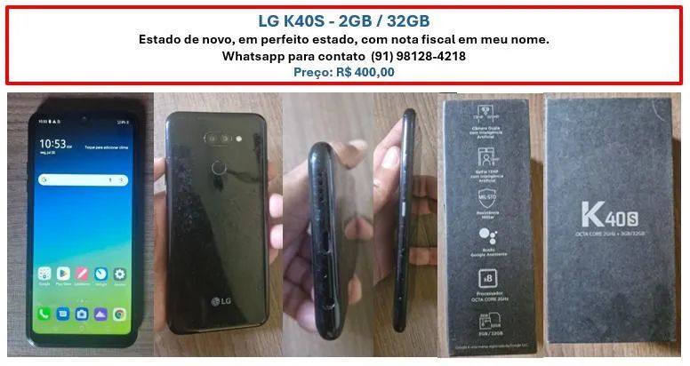 Celular LG K40S - 2GB/32GB