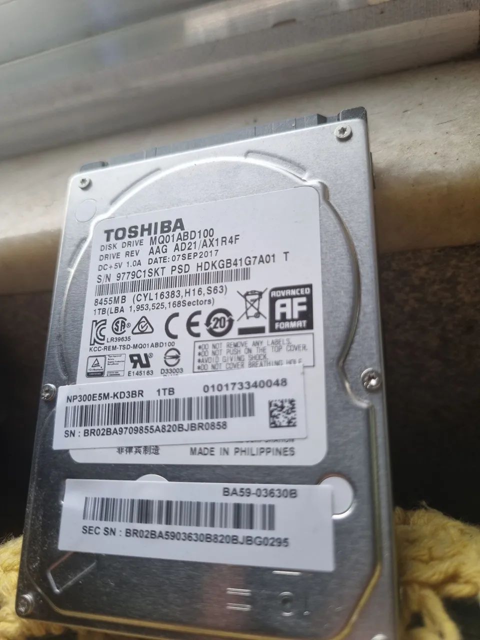 HD notebook 1tb
