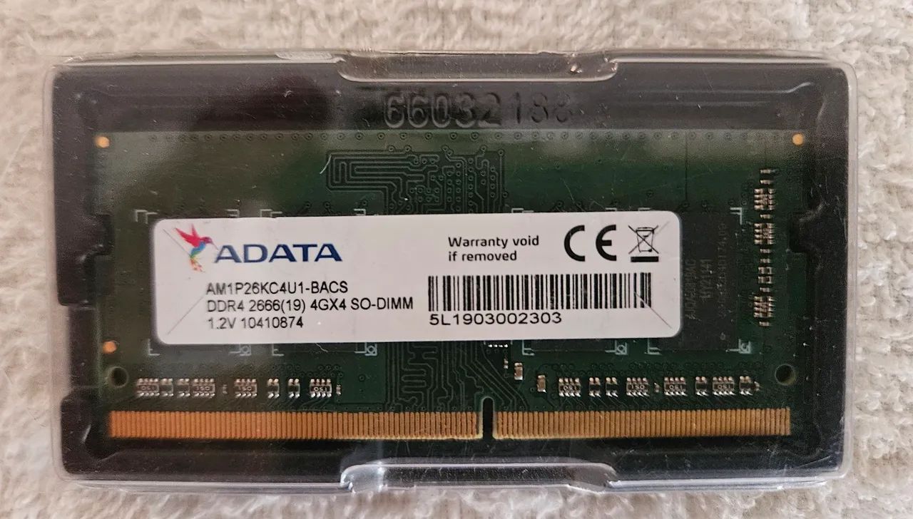 Memória Adata 4GB 266MHz DDR4 Para Notebook