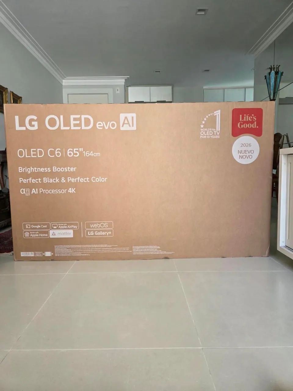 CAIXA VAZIA TV 65 polegadas LG, acompanha isopores de proteção 