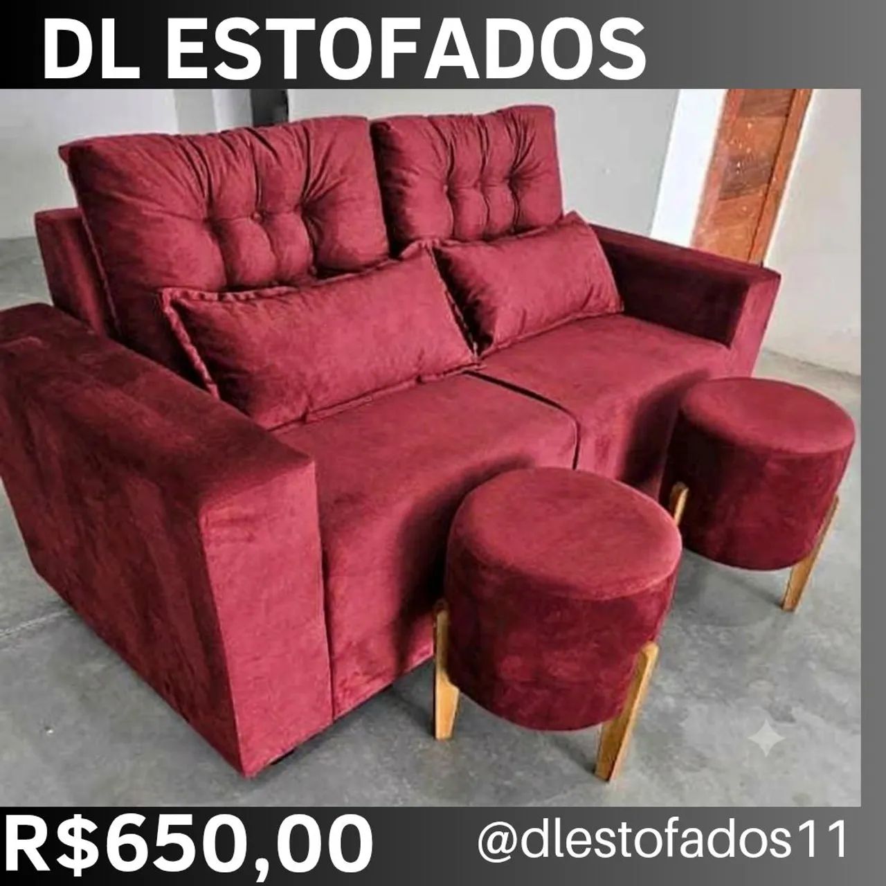 Aalindos sofás de diferentes cores com puffs de luxo ? - Foto 3