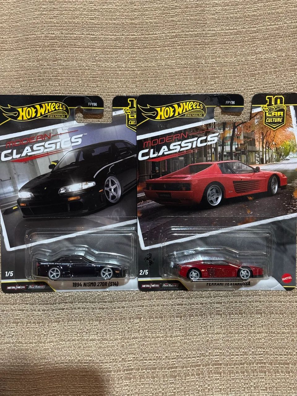 ホットウィール　Modern Classics セット　フェラーリ　テスタロッサ Hot Wheels Modern Classics Ferrari Testarossa Set Completo