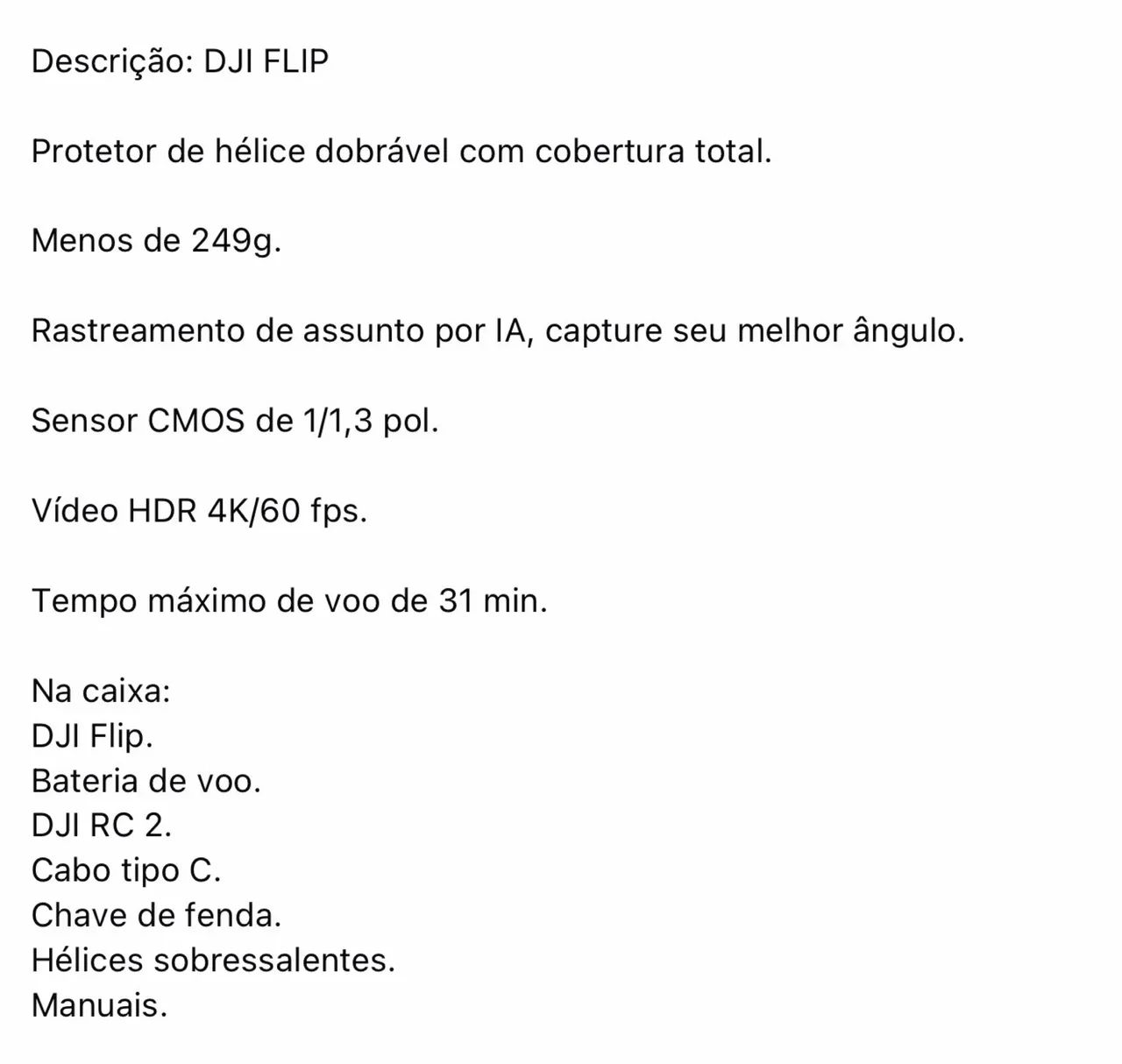 Drone Dji Flip (Dji RC 2) - Novo Lacrado - Foto 4