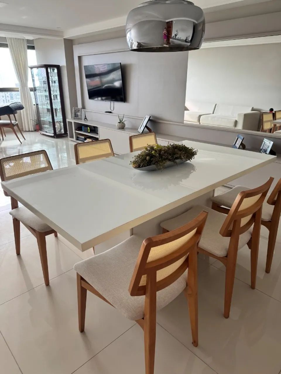 Mesa de jantar laca branca - Foto 2