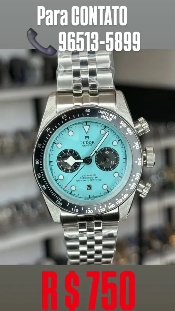 Relógio TUDOR GENEVE Flamingo Blue - AUTOMÁTICO  - Foto 2