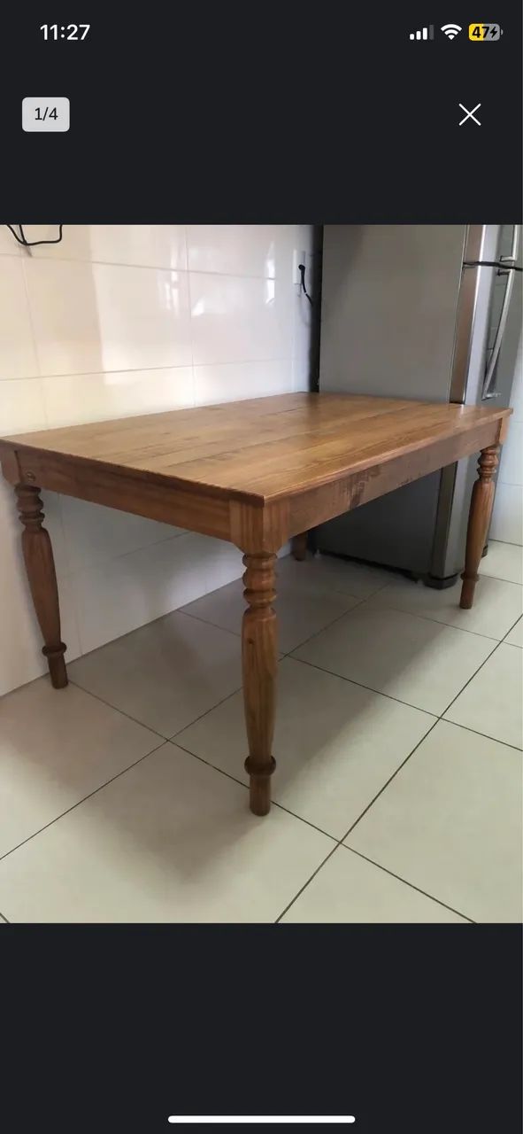 Mesa em madeira maciça - Foto 3