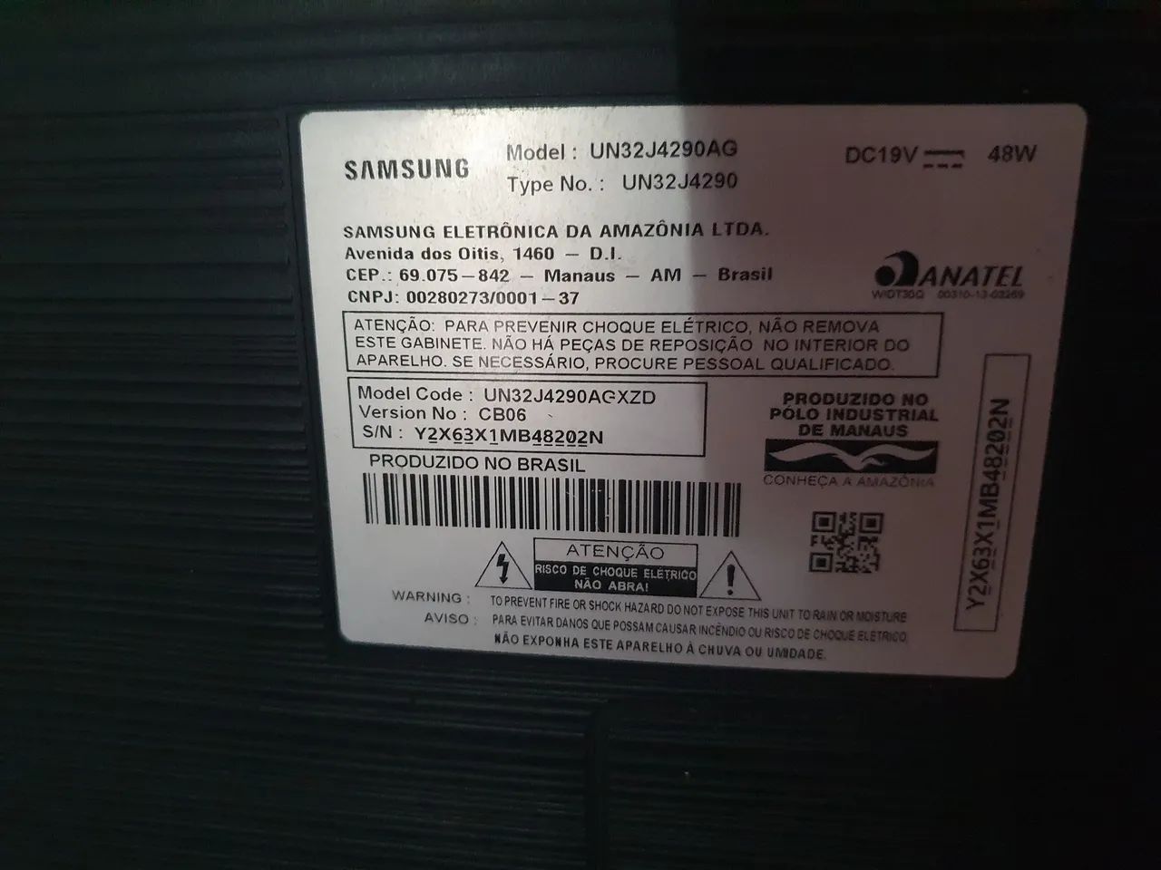 Smart Tv Samsung Led 32 Polegadas Un32j4290AG Usada em Bom Funcionamento. - Foto 4
