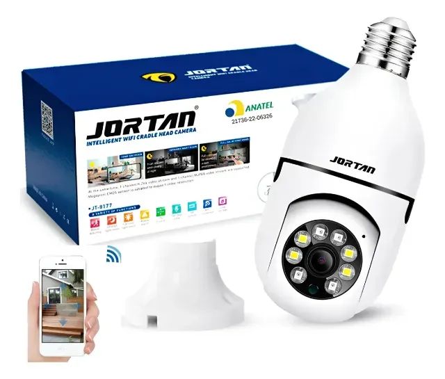 Câmera de Segurança WiFi Inteligente JORTAN JT-8177