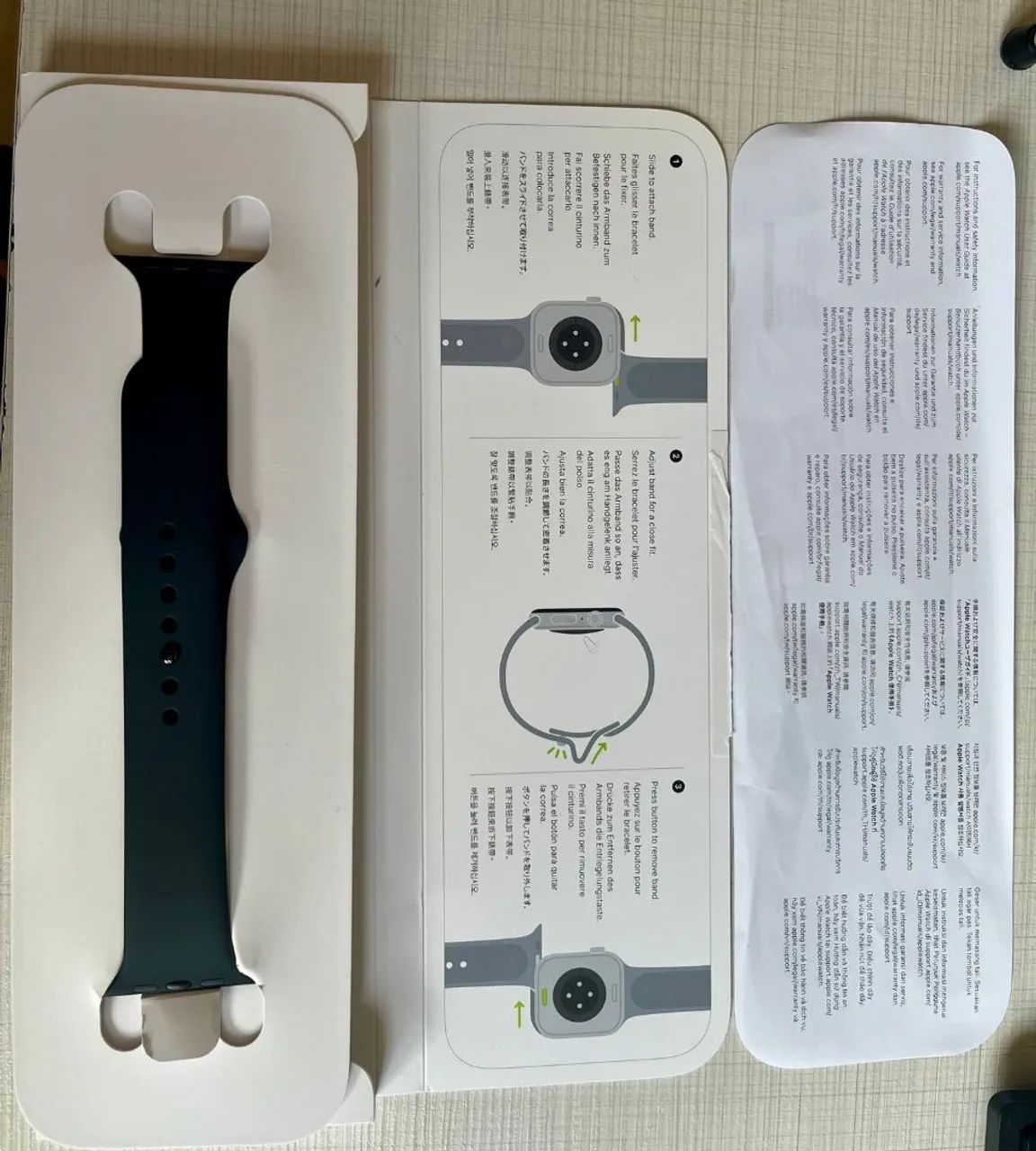 PULSEIRA APPLE WATCH ORIGINAL 46MM SPORT BAND PRETA M/G - NOVA  - Foto 4
