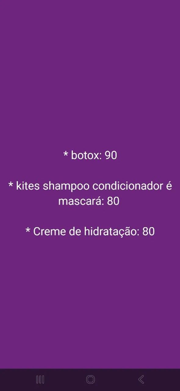 Vendo produtos de cabelo