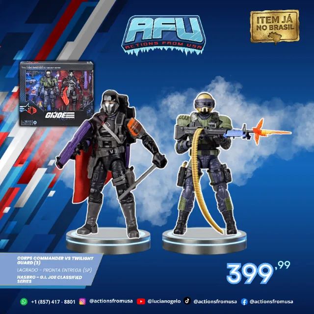 Hasbro 2 Pack Gi Joe Corps Commander Vs Twilight Guard