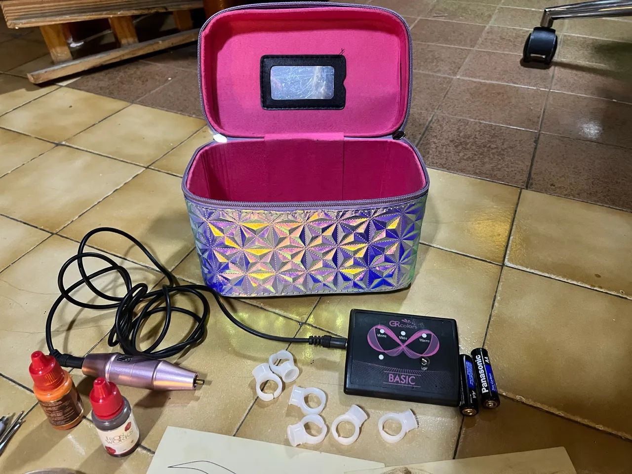 Kit Micropigmentação Sobrancelha e Lábios - Dermógrafo GR Colors Basic + Maleta - Foto 2
