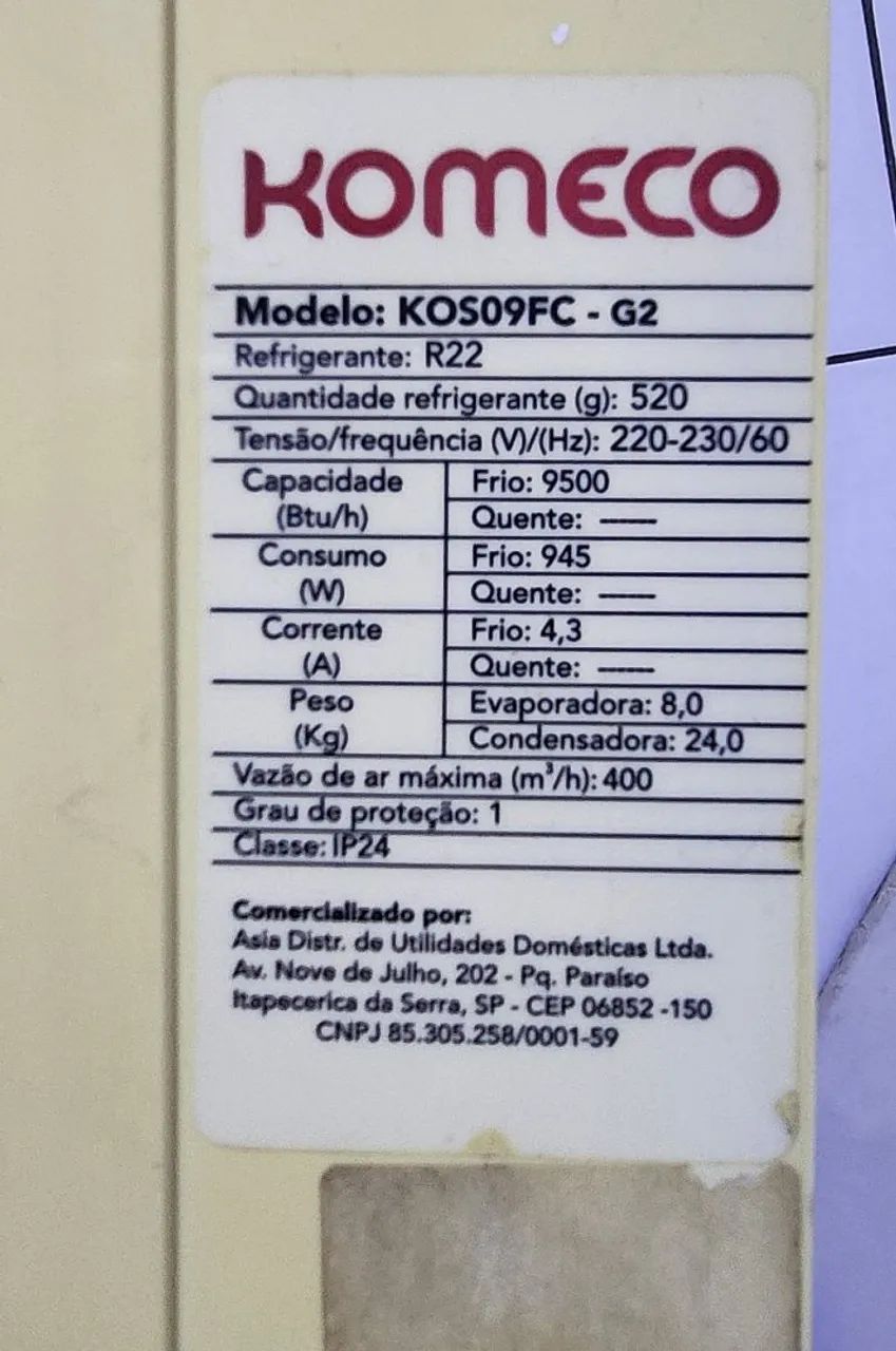 Ar condicionado Komeco Usado - Foto 5