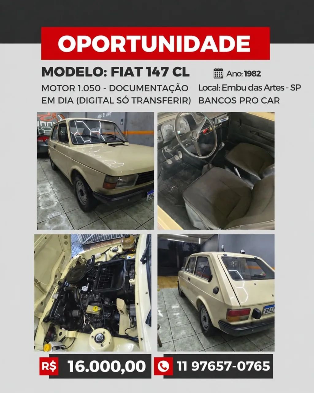 Fiat 147 147 C/ CL 1982