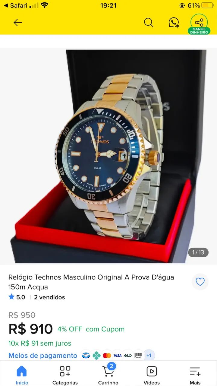 Relógio Technos Acqua Original Oportunidade! - Foto 4