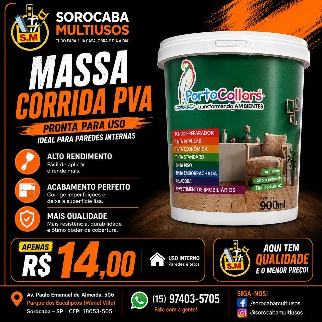 MASSA CORRIDA PVA