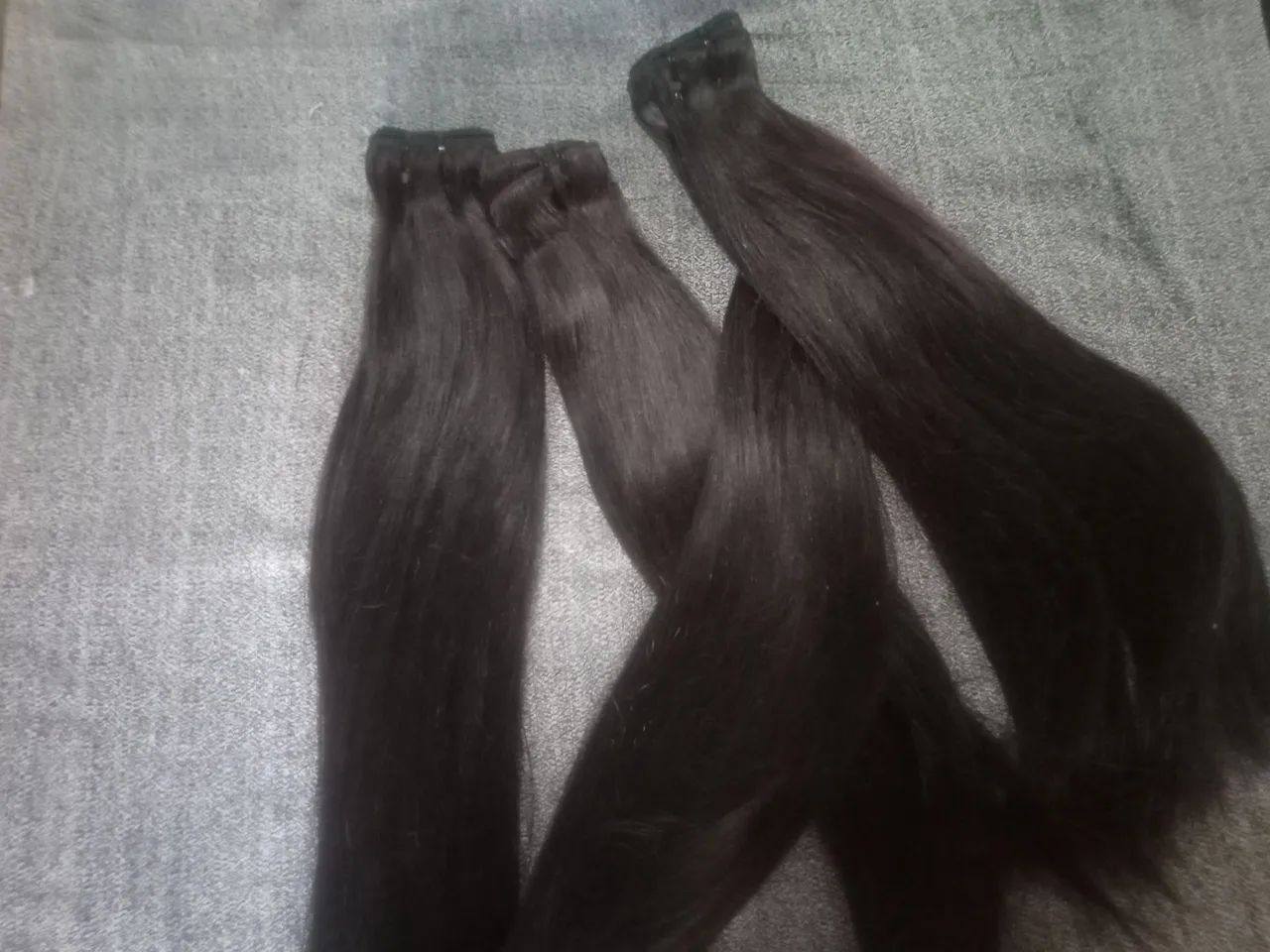 Cabelo natural virgem, na tela 45/50cm. 150gramas